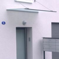 Flying Vordach Groesse 2000x1100mm mit Mattglas. 