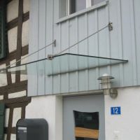 Vordach Flying ohne Regenrinne 1600x1000mm. 